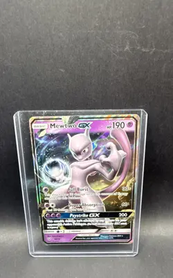 Pokemon TCG Mewtwo GX 39/73 Shining Legends Holo Full Art - Image 1