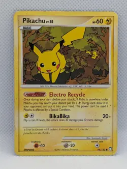 PIKACHU 94/123 C MYSTERIOUS TREASURES POKEMON DAMAGED PIKACHU - Image 1