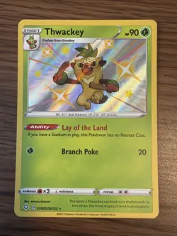 Pokemon Thwackey Baby shiny Shining Fates Shiny Vault SV005/SV122 2021 English - Image 1