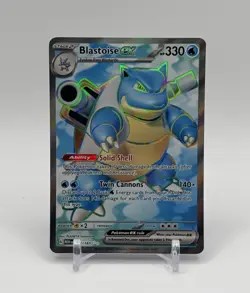 Pokemon TCG Scarlet & Violet 151 Blastoise ex Ultra Rare 184/165 - Image 1