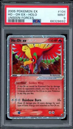 Ho-Oh EX Holo 104/115 Unseen Forces Pokemon PSA 9 - Image 1