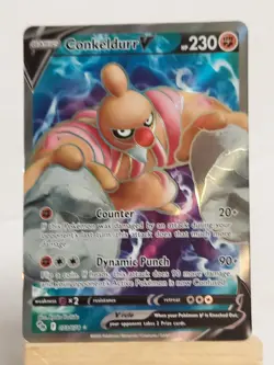 Pokemon TCG Ultra Rare Conkeldurr V 073/078 Pokemon Go (Full Art) - Image 1