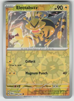 Electabuzz Reverse Holo Common SV07: Stellar Crown 046/142 Pokemon - Image 1