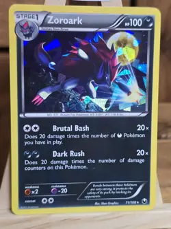 Pokemon - Zoroark - 71/108 - Dark Explorers - Cracked Ice Holo Rare Exclusive EX - Image 3