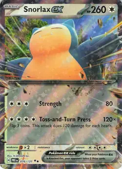 Snorlax ex 076/131 Holo Double Rare Prismatic Evolutions Pokemon Near Mint - Image 1