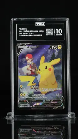 2022 Pokemon Lost Origin Pikachu V #TG16/TG30 Ultra Rare Trainer Gallery TAG 10 - Image 1