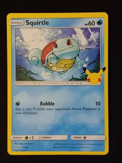 Squirtle 017/025 Promo McDonald's 25th Anniversary Promos Pokemon Near Mint - Image 1