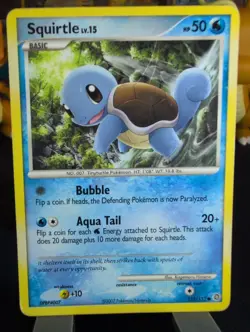 Squirtle 112/132 Secret Wonders Regular Pokemon TCG Heavy Play Condition - Image 2