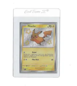Pokemon TCG Pikachu 131/091 SV Paldean Fates Shiny Rare Holo Full Art EN - Image 1