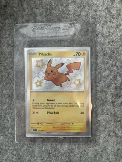 Pokemon TCG Pikachu 131/091 SV Paldean Fates Shiny Rare Holo Full Art EN - Image 3