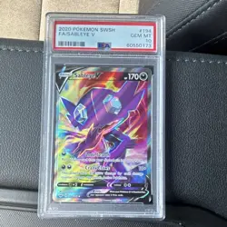 2020 Pokemon SWSH01 Sword & Shield Sableye V 194/202 FA Holo PSA 10 - Image 1