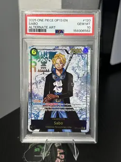 One Piece 2025 Sabo Alternate Art OP13-120 SEC PSA 10 - Image 1