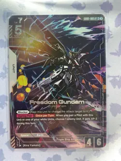 Freedom Gundam LR+ Alt Art GD01-065 NM Pack Fresh Card Game - Image 1