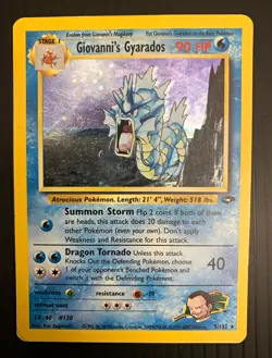 Pokemon TCG Giovanni's Gyarados 5/132 Gym Challenge Holo Rare English 90 HP - Image 1