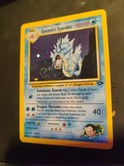 Giovanni's Gyarados Holo Rare Gym Challenge 5/132 Mp Vintage Swirl - Image 2