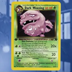 Dark Weezing #31/82 1st Edition Rare Team Rocket Set Pokemon Card ☆Near-Mint☆ - Image 1