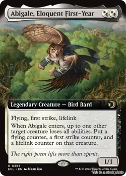 MTG Abigale, Eloquent First-Year (Extended Art) Card #368 Lorwyn Eclipsed NM ... - Image 1