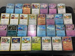 (30) EEVEE CARDS LOT VTG HOLO GLACEON LEAFEON ESPEON JOLTEON EVOLUTION 824 - Image 1
