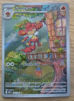 Simisear 100/086 White Flare Full Art Rare Holo Pokemon Card NM - Image 1
