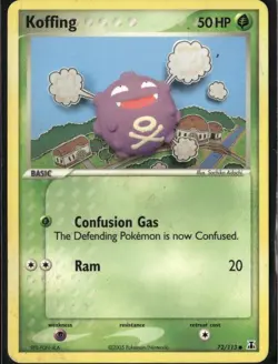 Koffing Common Delta Species 72/113 Grass Pokemon Card - Image 1