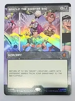 Behold the Sinister Six! (Borderless) Marvel's Spider-Man Foil MTG - Image 1