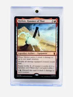 Mjolnir Hammer of Thor Foil 146 Marvel Super Heroes Magic the Gathering - Image 1