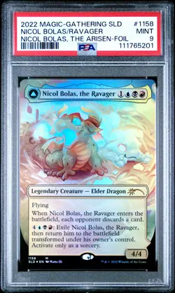 2022 MTG SECRET LAIR DROP NICOL BOLAS, THE ARISEN/NICOL BOLAS, THE RAVAGER PSA 9 - Image 1