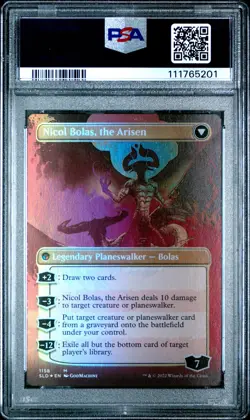 2022 MTG SECRET LAIR DROP NICOL BOLAS, THE ARISEN/NICOL BOLAS, THE RAVAGER PSA 9 - Image 2