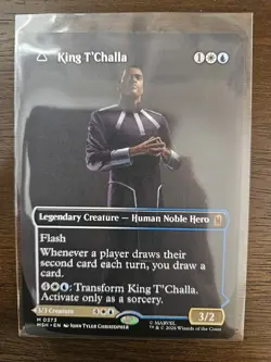 King T'Challa (Borderless) (0373) Marvel Super Heroes Regular, MtG - Image 1