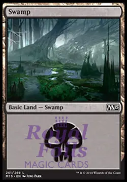 Swamp #261 4x FOIL MTG M15 Core Set Basic Land MINT black - Image 1