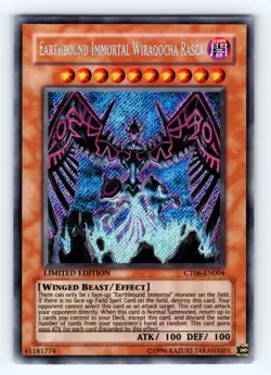 Yugioh Earthbound Immortal Wiraqocha Rasca CT06-EN004 Secret Rare - NM 💎 - Image 1