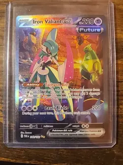 Pokemon TCG Iron Valiant EX Paradox Rift 249/182 Special Illustration Rare Card - Image 1