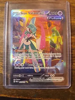 Pokemon TCG Iron Valiant EX Paradox Rift 249/182 Special Illustration Rare Card - Image 2