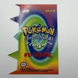 2000 Topps Pokemon Caterpie Die Cut #EV1 Of 12 Chase Card Series 2 - Image 2