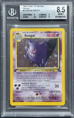 POKEMON~GENGAR~5/62~1A EDIZIONE~FOSSIL~ITA~BGS 8.5 - Image 1