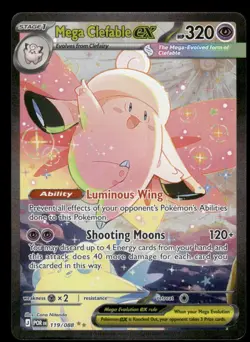 Pokemon Cards Mega Clefable ex 119/088 Perfect Order Holo NM - Image 1