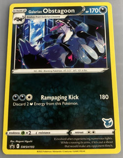 Galarian Obstagoon 2022 Sword & Shield Promo Card SWSH193 NM/LP Pokemon TCG - Image 1