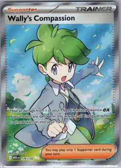 Wally's Compassion 176/132 ME01: Mega Evolution - Pokemon Card - NM - Image 1