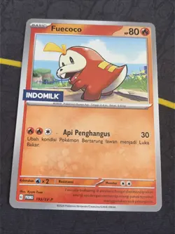 Pokemon 2024 Scarlet & Violet Indomilk Fuecoco Indonesia Promo Card 193/SV-P - Image 1
