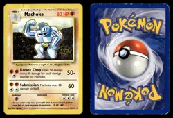 Machoke 34/102 Uncommon 4th Print UK Base Set Unlimited Pokemon Card - Image 1