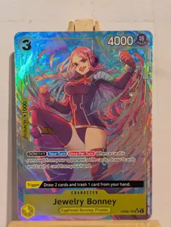OP08-105 Jewelry Bonney Alt Art One Piece Card Game Mint - Image 1