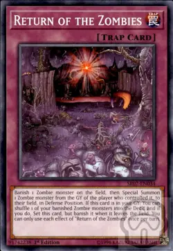 Return of the Zombies SR07-EN034 Zombie Horde Yu-Gi-Oh 1st Edition NM/M - Image 2