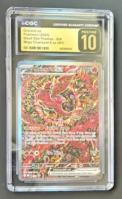 2025 Pokemon MEP Black Star Promos Oricorio ex #024 CGC 10 PRISTINE TL3 - Image 1