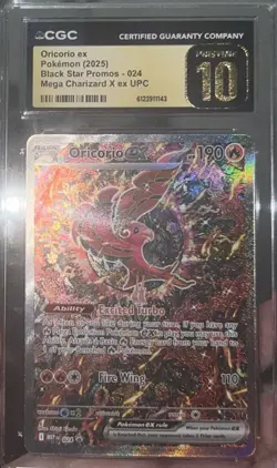 Oricorio ex 2025 Pokemon Black Star Promos 024 CGC PRISTINE 10 - Image 3