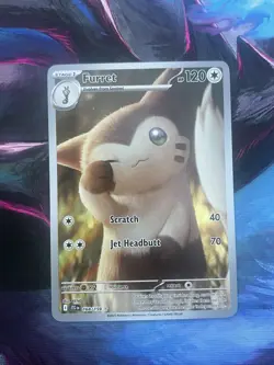 Pokemon TCG Card Furret Holo Illustration Rare SV09 Journey Together 168/159 - Image 1