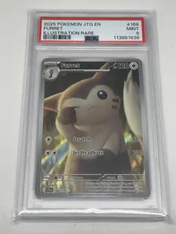Furret 168/159 - PSA 9 - Pokemon TCG - Journey Together Illustration Rare Holo - Image 1