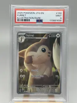 Furret 168/159 - PSA 9 - Pokemon TCG - Journey Together Illustration Rare Holo - Image 3