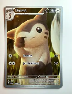 Pokemon TCG Furret Sv09: Journey Together 168/159 Illustration Rare IR Holo - Image 1