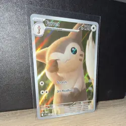 Pokemon TCG Furret 168/159 SV09 Journey Together Illustration Rare Holo EN - Image 1