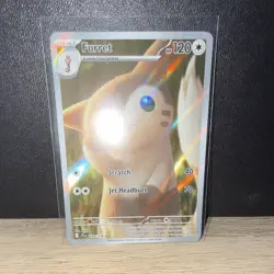 Pokemon TCG Furret 168/159 SV09 Journey Together Illustration Rare Holo EN - Image 3